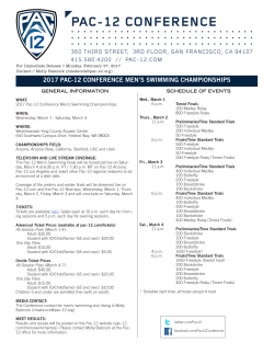 2017 PAC-12 CONFERENCE MEN`S SWIMMING CHAMPIONSHIPS