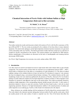 Chemical Interaction of Ferric Oxide with Sodium Sulfate at High