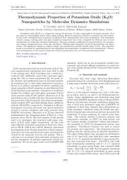 Thermodynamic Properties of Potassium Oxide (K2O) Nanoparticles