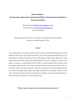 Salience Matters - An Innovative Approach to Capturing the Effects