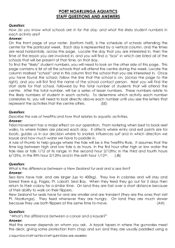 STAFF QUESTIONS AND ANSWERS - Port Noarlunga Primary School