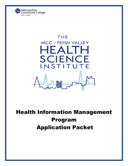 Health Information Management Program Application Packet