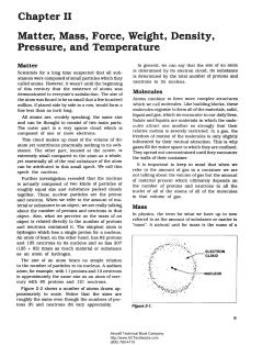 Chapter II Matter, Mass, Force, Weight, Density