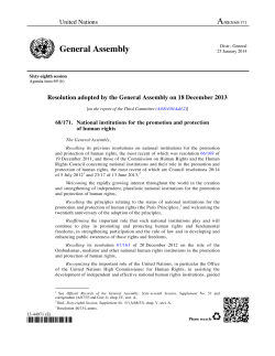 December 2013 General Assembly resolution68/171