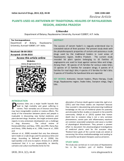 Review Article - Indian Journal of Drugs