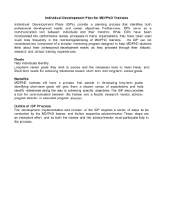 Individual Development Plans