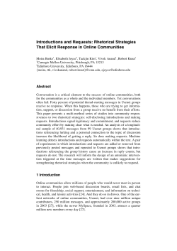 Introductions and Requests: Rhetorical Strategies That Elicit