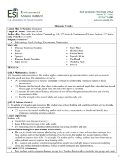 Dinosaur Tracks - Environmental Science Institute