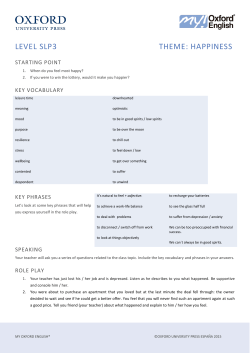level slp3 theme: happiness - Oxford University Press