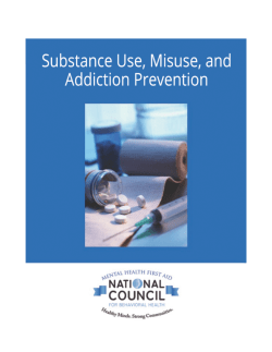 Substance Use, Misuse, and Addiction Prevention