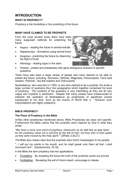 INTRODUCTION - Yagoona Christadelphians