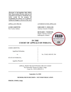 James Griffith v. State of Indiana