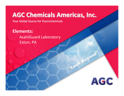 AsahiGuard Laboratory - AGC Chemicals Americas, Inc.