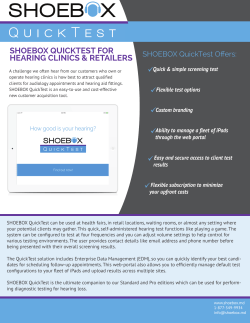 SHOEBOX QuickTest - Audiology Solutions Network