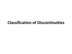 Classification of Discontinuities