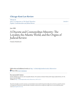 A Discrete and Cosmopolitan Minority: The Loyalists, the Atlantic