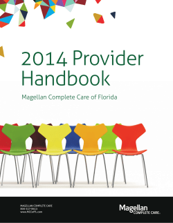 2014 Provider Handbook - Magellan Complete Care