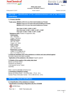 SECTION 1: Identification of the substance/mixture and of the