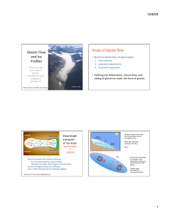 Glacier Flow and Ice Profiles Study of Glacier flow