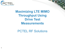 Maximizing LTE MIMO Throughput Using Drive Test Measurements