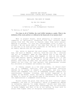 Five times in all of Tehillim, the word `tefilla` introduces a psalm