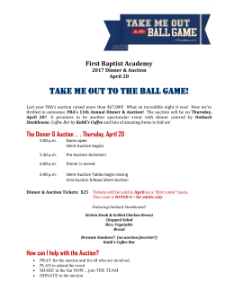 FBA Auction April 20th - First Baptist Academy, O`Fallon, IL