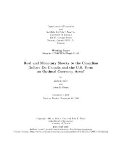 Real and Monetary Shocks to the Canadian Dollar: Do Canada and