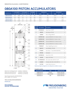 080A100 PISTON ACCUMULATORS