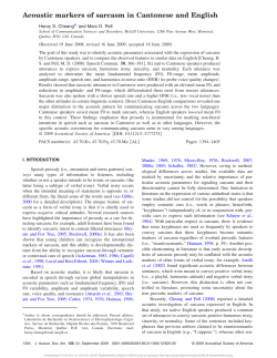 Acoustic markers of sarcasm in Cantonese and