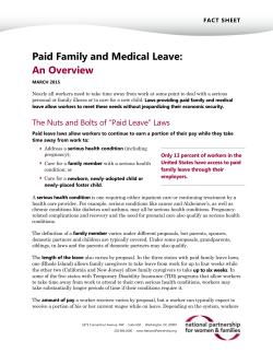 Paid Family and Medical Leave: An Overview