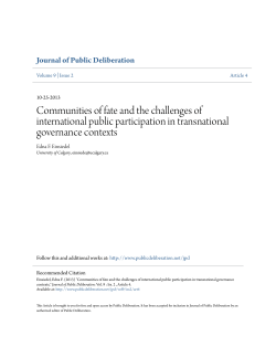 Communities of fate and the challenges of international public