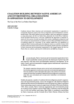 coalition building between native american and environmental