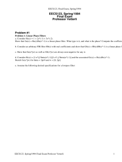 EECS123, Final Exam, Spring/1994