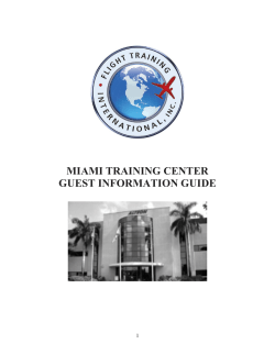 miami training center guest information guide