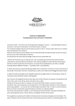 CASTELLO DI VERRAZZANO Traveling between Past and Present