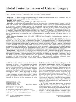 Global Cost-effectiveness of Cataract Surgery