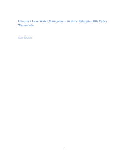 Chapter 4 Lake Water Management in three Ethiopian Rift Valley