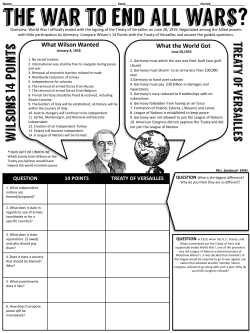 14 Points vs Treaty of Versailles