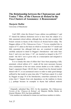 The Relationship between the Chateauroux and Venice 7 Mss. of