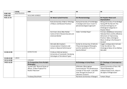 Music in/and Practice S3: Phenomenology S4: Popular Music and