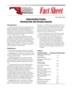 Understanding Pasture Stocking Rate and Carrying Capacity