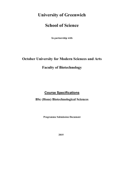 Biotechnology Course Specifications 2015-2016.