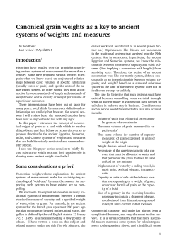 Canonical grain weights as a key to ancient systems of
