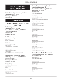 USDA-AMS - Poultry Science Association
