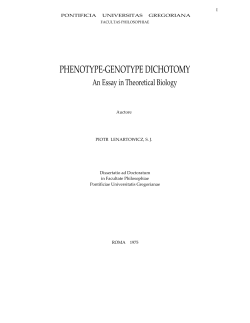 phenotype-genotype dichotomy