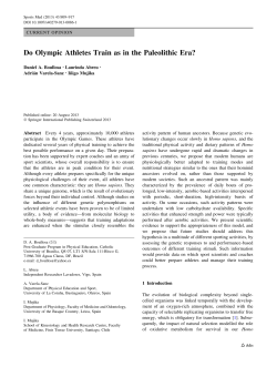 Do Olympic Athletes Train as in the Paleolithic Era? | SpringerLink