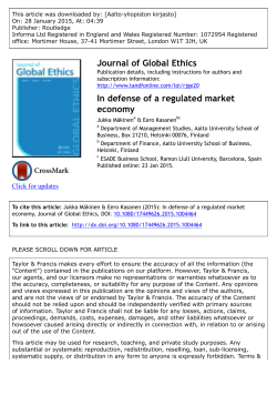 In defense of a regulated market economy