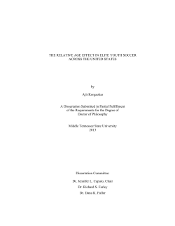 THE RELATIVE AGE EFFECT IN ELITE YOUTH SOCCER ACROSS