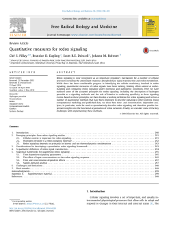 Quantitative measures for redox signaling