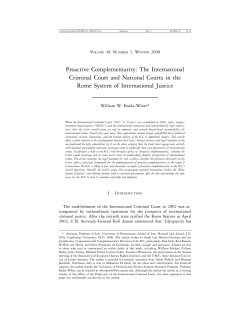 Proactive Complementarity: The International Criminal Court and